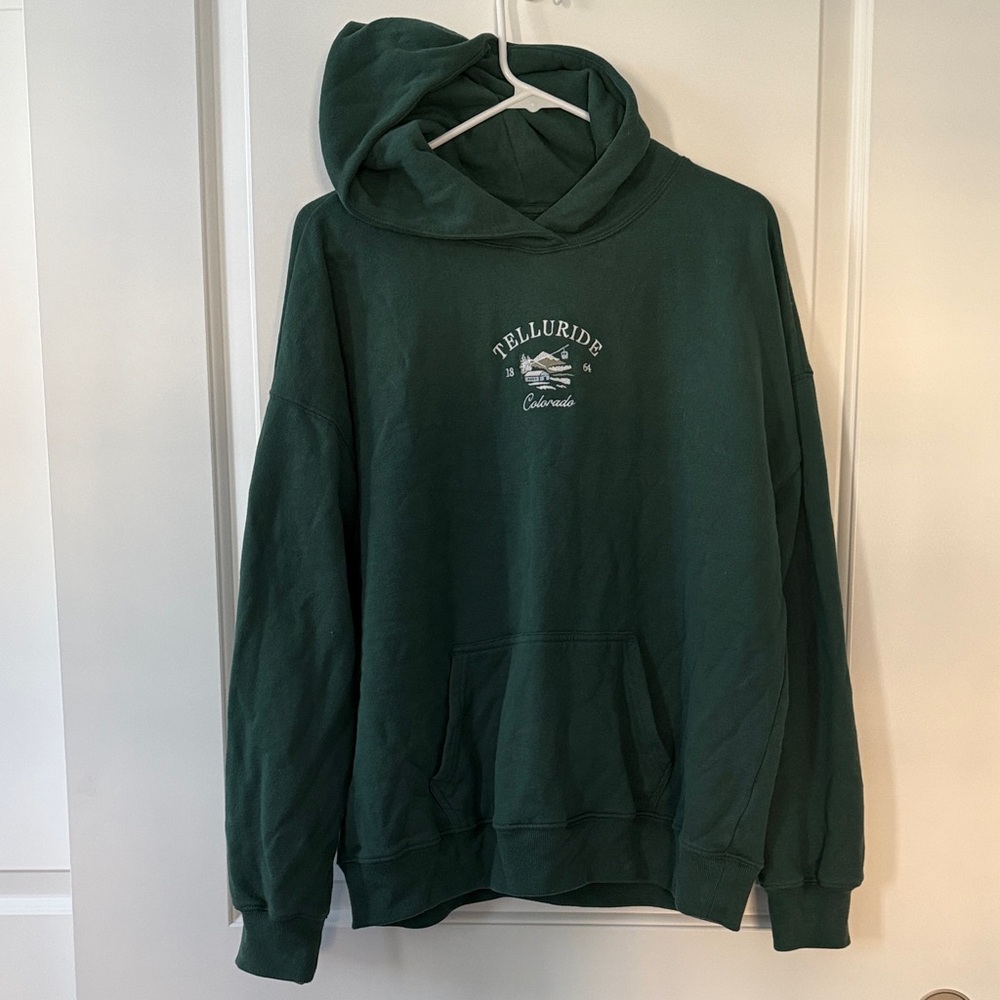 Hollister Forest Green Telluride Graphic Hoodie - Picture 1 of 4